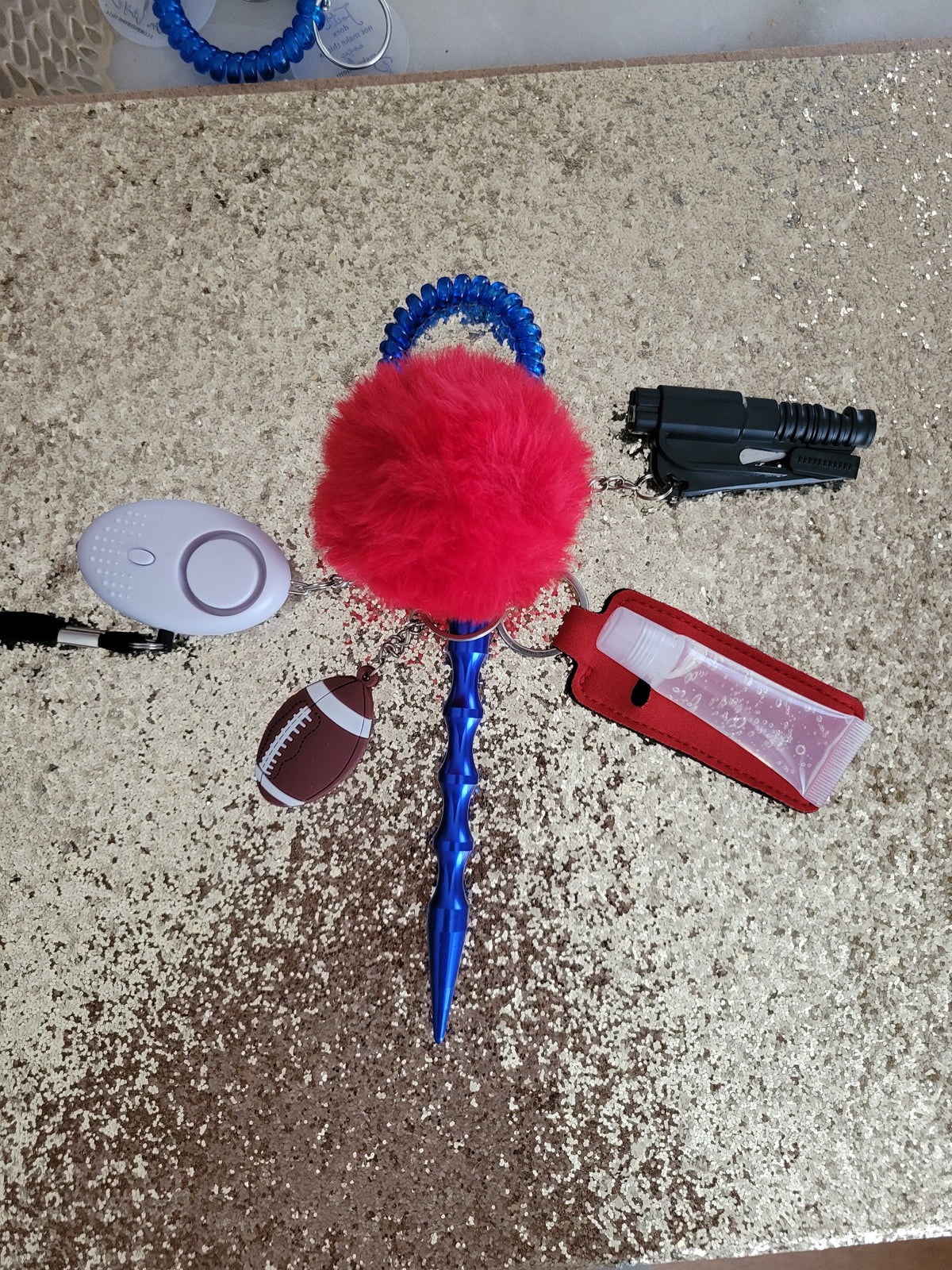 Football Inspired Safety Keychain Sets