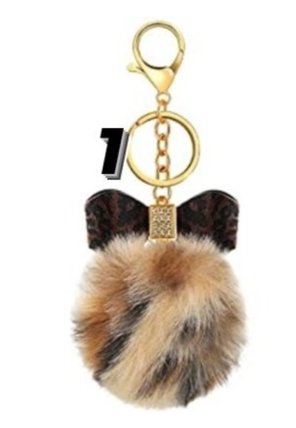 Puffball w/ Bow Keychain