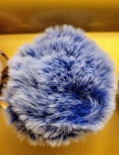 Marble Puffball Keychain