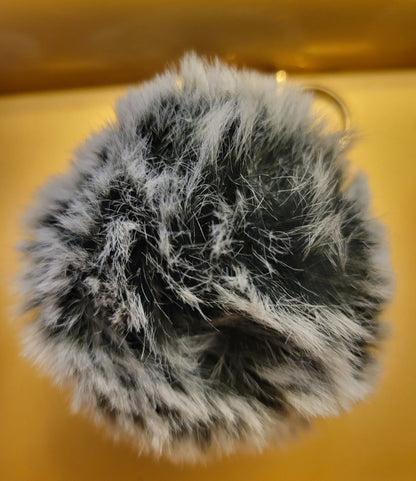Marble Puffball Keychain