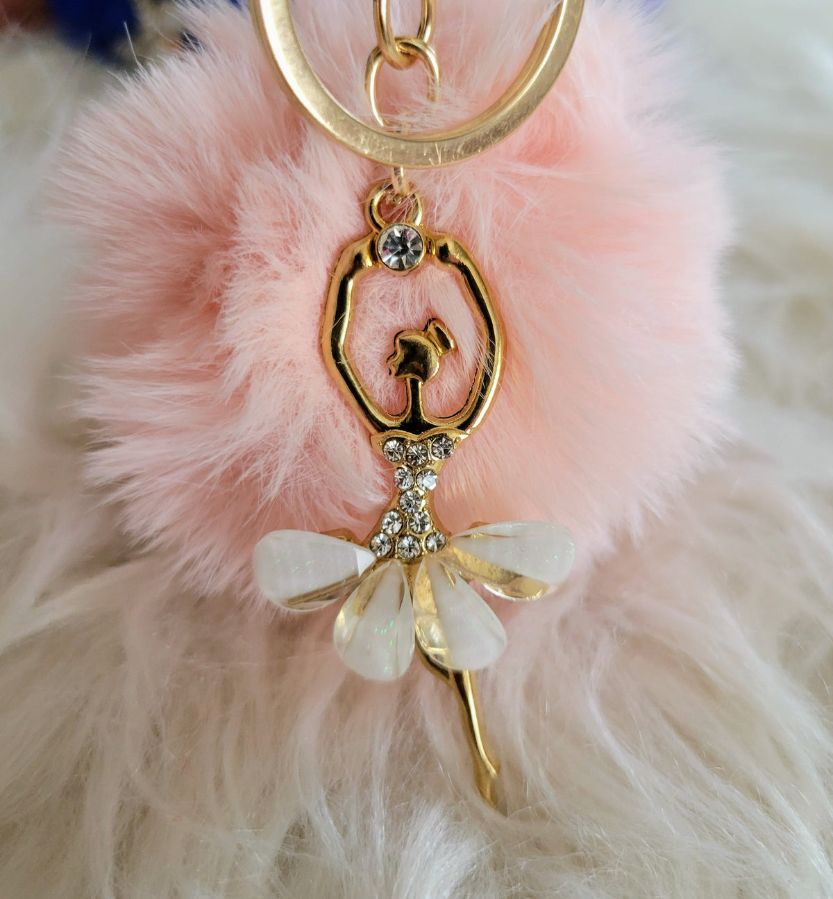 Ballerina Puffball Keychain