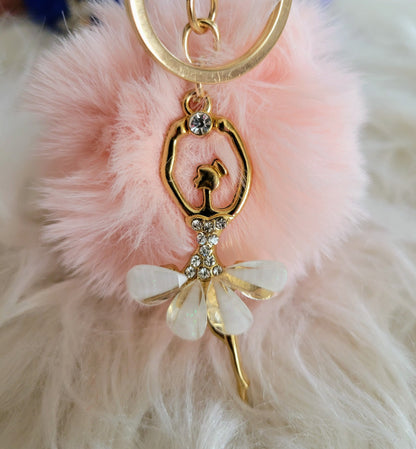 Ballerina Puffball Keychain