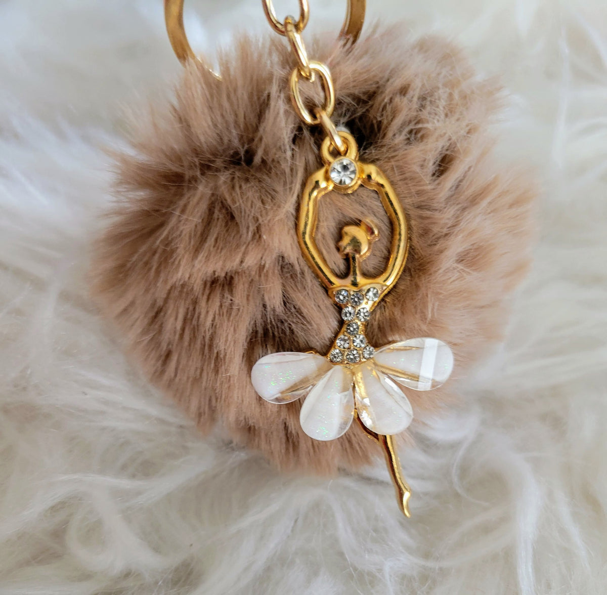 Ballerina Puffball Keychain