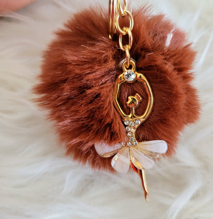 Ballerina Puffball Keychain