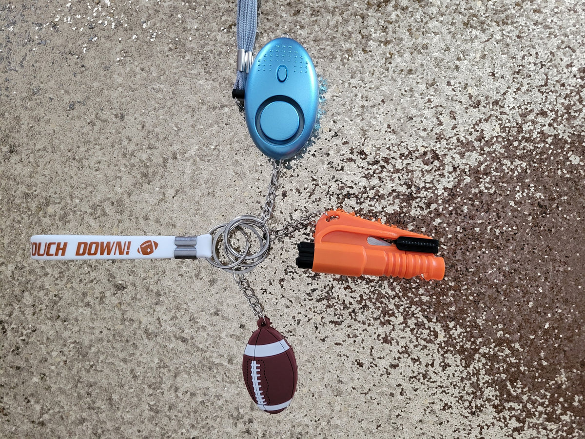 Football Inspired Safety Keychain Sets